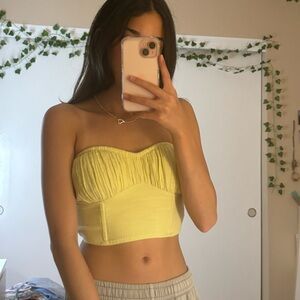 American Eagle corset strapless crop tank top